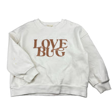 Load image into Gallery viewer, Girls Bencer &amp; Hazelnut, embroidered fleece lined sweater, marks back right sleeve, FUC, size 6,  