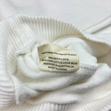 Load image into Gallery viewer, Girls Bencer &amp; Hazelnut, embroidered fleece lined sweater, marks back right sleeve, FUC, size 6,  