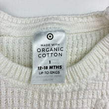 Load image into Gallery viewer, Girls Target, white floral knit organic cotton sweater , EUC, size 1,  