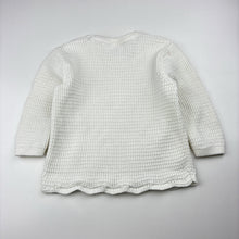 Load image into Gallery viewer, Girls Target, white floral knit organic cotton sweater , EUC, size 1,  