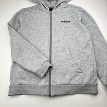 Load image into Gallery viewer, Unisex Adidas, grey marle zip hoodie sweater, light marks, FUC, size 10-11,  