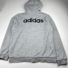 Load image into Gallery viewer, Unisex Adidas, grey marle zip hoodie sweater, light marks, FUC, size 10-11,  