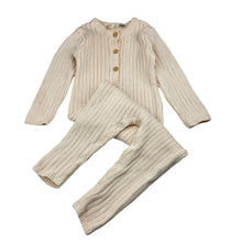 Load image into Gallery viewer, Unisex MIANN &amp; Co, cream knitted cotton romper, EUC, size 1,  