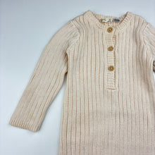 Load image into Gallery viewer, Unisex MIANN &amp; Co, cream knitted cotton romper, EUC, size 1,  
