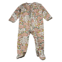 Load image into Gallery viewer, Girls Target, floral organic cotton zip coverall romper, FUC, size 0,  