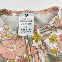Load image into Gallery viewer, Girls Target, floral organic cotton zip coverall romper, FUC, size 0,  