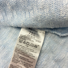 Load image into Gallery viewer, Girls Old Navy, blue marle longline knit cardigan, marks back sleeves, L: 65cm, FUC, size 6-7,  