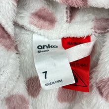 Load image into Gallery viewer, Girls Anko, fleece dressing gown / bath robe, GUC, size 7,  