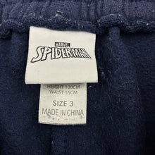 Load image into Gallery viewer, Boys Marvel, Spider-Man fleece lined track pants, Inside leg: 31.5cm, FUC, size 3,  