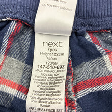 Load image into Gallery viewer, Boys Next, checked cotton pyjama pants / bottoms, GUC, size 7,  