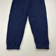 Load image into Gallery viewer, Unisex KID, navy fleece lined track pants, Inside leg: 40cm, FUC, size 4,  