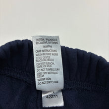 Load image into Gallery viewer, Unisex KID, navy fleece lined track pants, Inside leg: 40cm, FUC, size 4,  