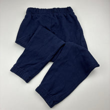 Load image into Gallery viewer, Unisex KID, navy fleece lined track pants, Inside leg: 40cm, FUC, size 4,  