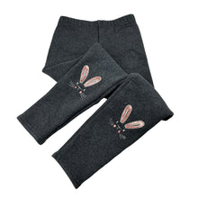 Load image into Gallery viewer, Girls grey, fleece lined leggings, elasticated, Inside leg: 47cm, GUC, size 10,  