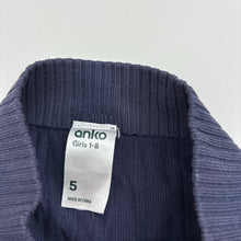 Load image into Gallery viewer, Girls Anko, navy ribbed leggings, wash fade, FUC, size 5,  