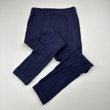 Load image into Gallery viewer, Girls Anko, navy ribbed leggings, wash fade, FUC, size 5,  