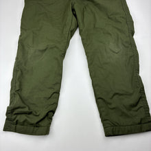 Load image into Gallery viewer, Boys Uniqlo, khaki fleece lined pants, adjustable, Inside leg: 42cm, GUC, size 5-6,  