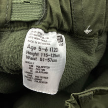 Load image into Gallery viewer, Boys Uniqlo, khaki fleece lined pants, adjustable, Inside leg: 42cm, GUC, size 5-6,  