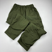 Load image into Gallery viewer, Boys Uniqlo, khaki fleece lined pants, adjustable, Inside leg: 42cm, GUC, size 5-6,  