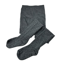 Load image into Gallery viewer, Girls H&amp;M, grey stretchy winter tights / stockings, EUC, size 7-8,  