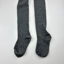 Load image into Gallery viewer, Girls H&amp;M, grey stretchy winter tights / stockings, EUC, size 7-8,  