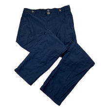 Load image into Gallery viewer, Boys H&amp;M, navy cotton chino pants, adjustable, Inside leg: 53cm, EUC, size 8,  