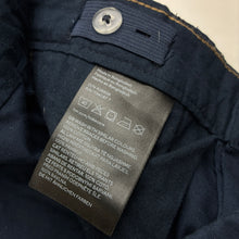 Load image into Gallery viewer, Boys H&amp;M, navy cotton chino pants, adjustable, Inside leg: 53cm, EUC, size 8,  