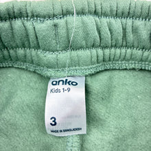 Load image into Gallery viewer, Unisex Anko, green fleece lined track pants, Inside leg: 34cm, NEW, size 3,  