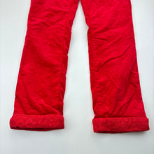 Load image into Gallery viewer, Girls gxg, fleece lined stretch velvet pants, elasticated, Inside leg: 60cm, EUC, size 12,  