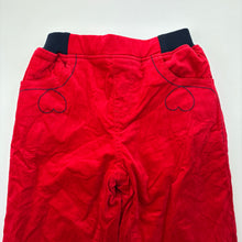 Load image into Gallery viewer, Girls gxg, fleece lined stretch velvet pants, elasticated, Inside leg: 60cm, EUC, size 12,  