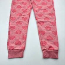 Load image into Gallery viewer, Girls KID, pink fleece lined track pants, Inside leg: 50cm, EUC, size 6,  