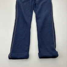 Load image into Gallery viewer, Girls Du Pareil Au Meme, navy fleece lined track pants, Inside leg: 45.5cm, GUC, size 6,  