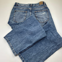 Load image into Gallery viewer, Girls Target, wide leg distressed denim jeans, adjustable, Inside leg: 71.5cm, GUC, size 12,  