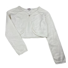Load image into Gallery viewer, Girls Sophia by Minihaha, knitted cotton bolero cardigan, small marks on sleeves, FUC, size 10,  