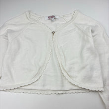 Load image into Gallery viewer, Girls Sophia by Minihaha, knitted cotton bolero cardigan, small marks on sleeves, FUC, size 10,  