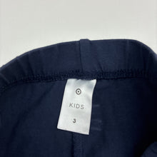 Load image into Gallery viewer, Girls Target, navy stretchy leggings, Inside leg: 33cm, GUC, size 3,  