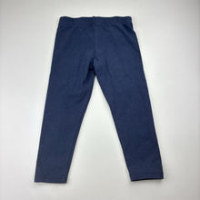Load image into Gallery viewer, Girls Target, navy stretchy leggings, Inside leg: 33cm, GUC, size 3,  