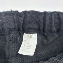 Load image into Gallery viewer, Unisex H&amp;M, stretch denim jeans, adjustable, inside leg: 30cm, GUC, size 2,  