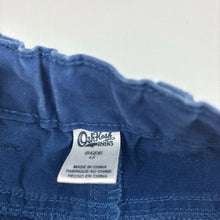 Load image into Gallery viewer, Boys Osh Kosh, blue cotton pants, adjustable, Inside leg: 43cm, FUC, size 4,  