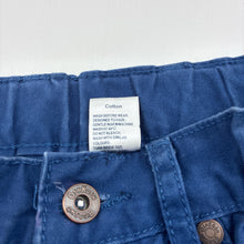 Load image into Gallery viewer, Boys Osh Kosh, blue cotton pants, adjustable, Inside leg: 43cm, FUC, size 4,  