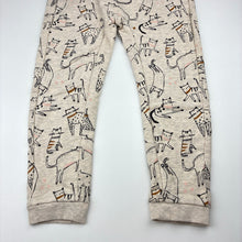 Load image into Gallery viewer, Girls George, fleece lined track pants, elasticated, cats, Inside leg: 39.5cm, EUC, size 5-6,  