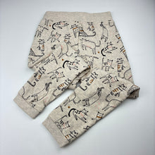 Load image into Gallery viewer, Girls George, fleece lined track pants, elasticated, cats, Inside leg: 39.5cm, EUC, size 5-6,  