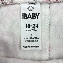 Load image into Gallery viewer, Girls Cotton On, floral fleece lined pants, elasticated, Inside leg: 26cm, GUC, size 2,  