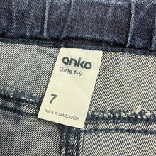 Load image into Gallery viewer, Girls Anko, blue stretch denim jeans, adjustable, Inside leg: 49cm, EUC, size 7,  