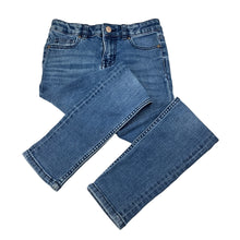 Load image into Gallery viewer, Girls Target, blue stretch denim jeans, adjustable, Inside leg: 57cm, FUC, size 8,  