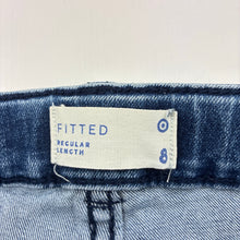 Load image into Gallery viewer, Girls Target, blue stretch denim jeans, adjustable, Inside leg: 57cm, FUC, size 8,  