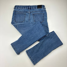 Load image into Gallery viewer, Girls Target, blue stretch denim jeans, adjustable, Inside leg: 57cm, FUC, size 8,  