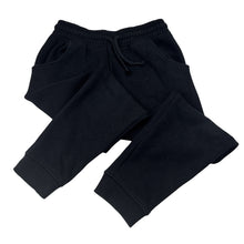 Load image into Gallery viewer, Unisex Next, black fleece lined track pants, Inside leg: 46cm, GUC, size 7,  