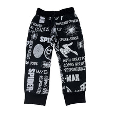 Load image into Gallery viewer, Boys Marvel, Spiderman fleece lined track pants, Inside leg: 35.5cm, GUC, size 3,  