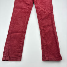 Load image into Gallery viewer, Girls H&amp;M, skinny fit stretch corduroy pants, adjustable, Inside leg: 40cm, GUC, size 4,  